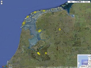 Klik op de kaart 
Toont standaard vakantieverblijven die de komende 4 weken iets vrij hebben: natuurlijk u kunt deze periode in de zoekfunctie aanpassen
